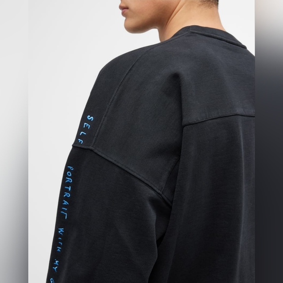 Le PERE x Duane Michals Men's Michals Fallen Angel Crewneck Sweatshirt size M - Picture 2 of 7